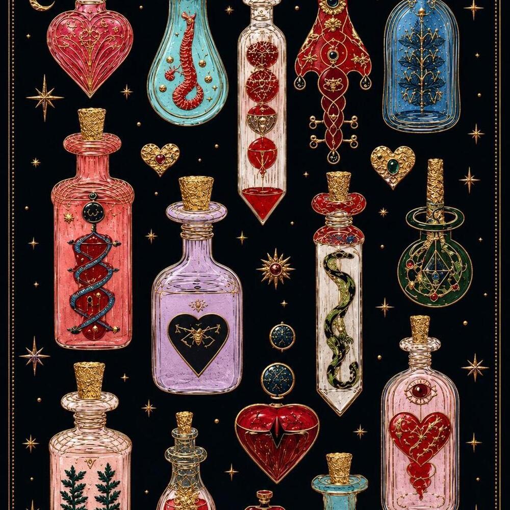5x7 Framed Mystical Potion Bottle Art Print – Gothic Apothecary Wall Decor